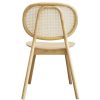 Vintahome Silla De Comedor N Rdica Madera Y Rat N Henar Sillas De Comedor