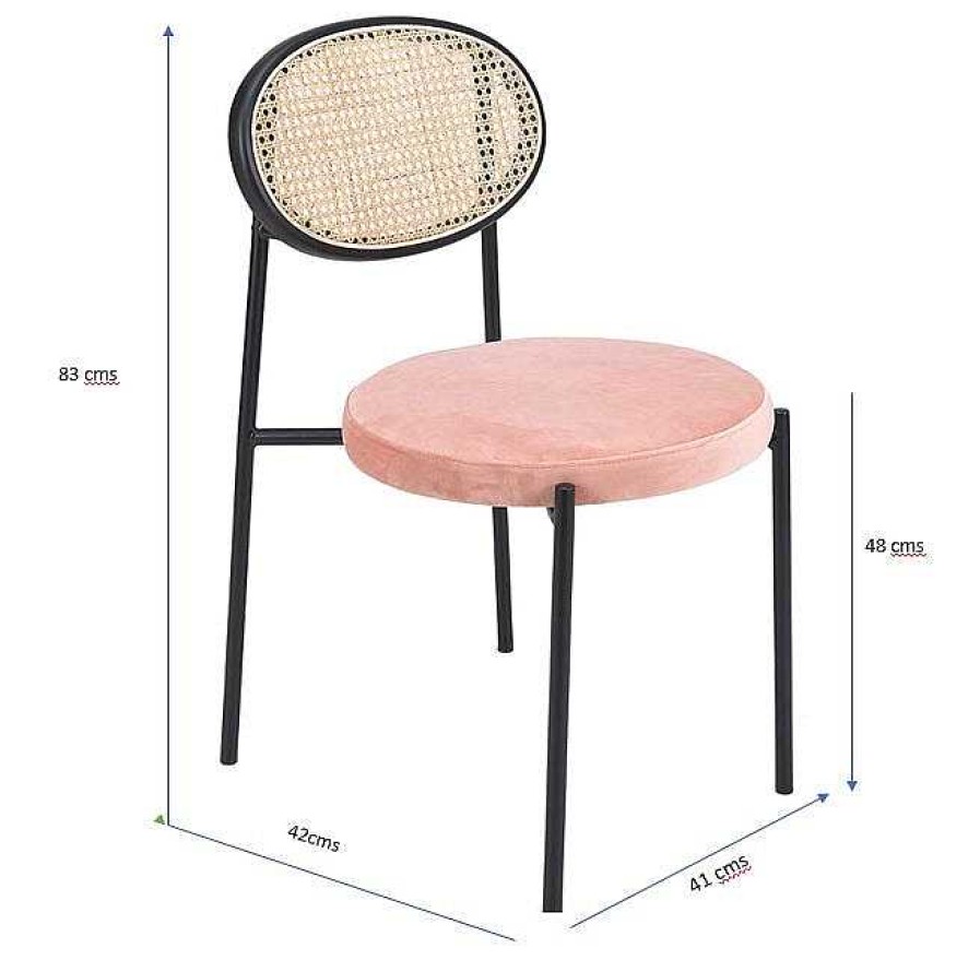 Vintahome Silla De Comedor Rat N Terciopelo Even Sillas De Dise O