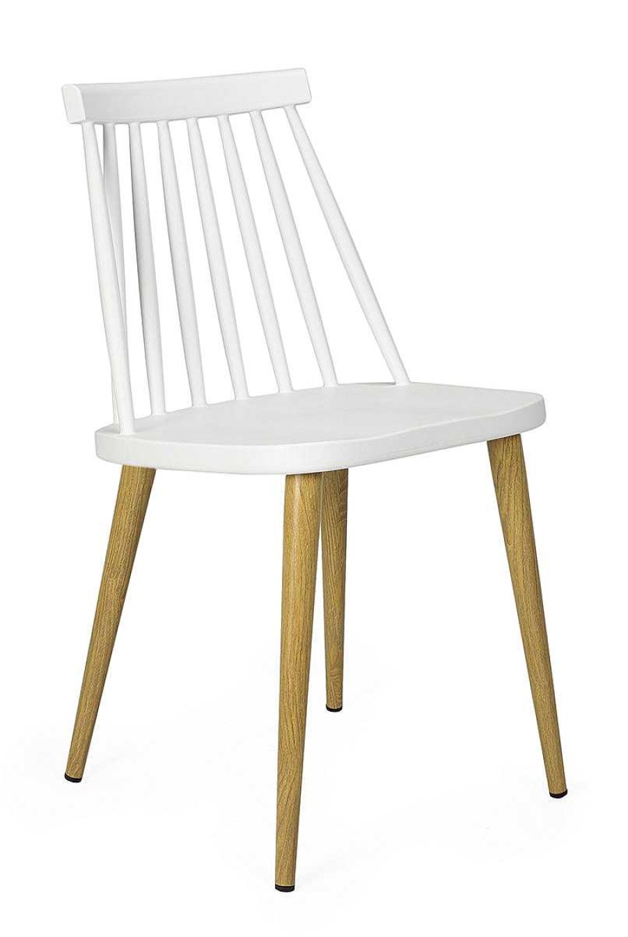 Vintahome Silla Nordica Polipropileno Blanca Sillas De Comedor