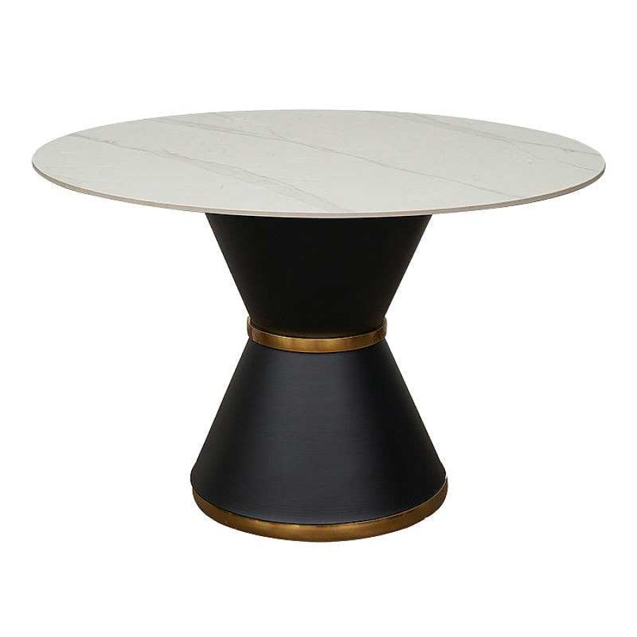 Vintahome Mesa De Comedor Piedra Sinterizada Redonda 130Cm Alia Mesas De Comedor