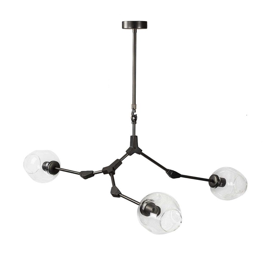 Vintahome L Mpara De Techo 3 Brazos Gris Grafito Chandelier L Mparas De Techo