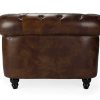 Vintahome Sof Chesterfield Semipiel Marron 1 Plaza Vintahome Sof S Chesterfield