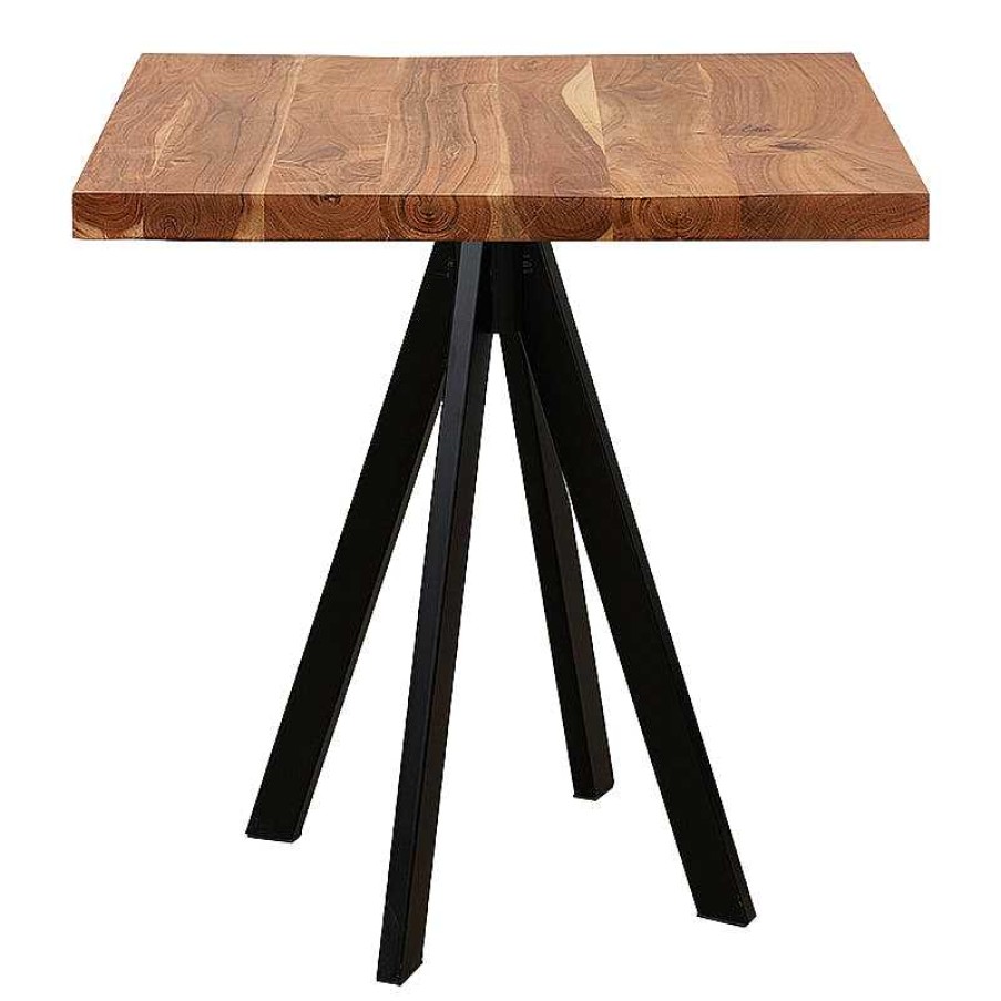 Vintahome Mesa De Bar Industrial Madera De Acacia 70-80 Cm Avia Mesas De Bar Y Restaurante