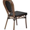 Vintahome Silla Parisina Apilable Negro Sillas De Exterior