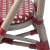 Vintahome Silla Parisina Calais Rojo Sillas De Exterior