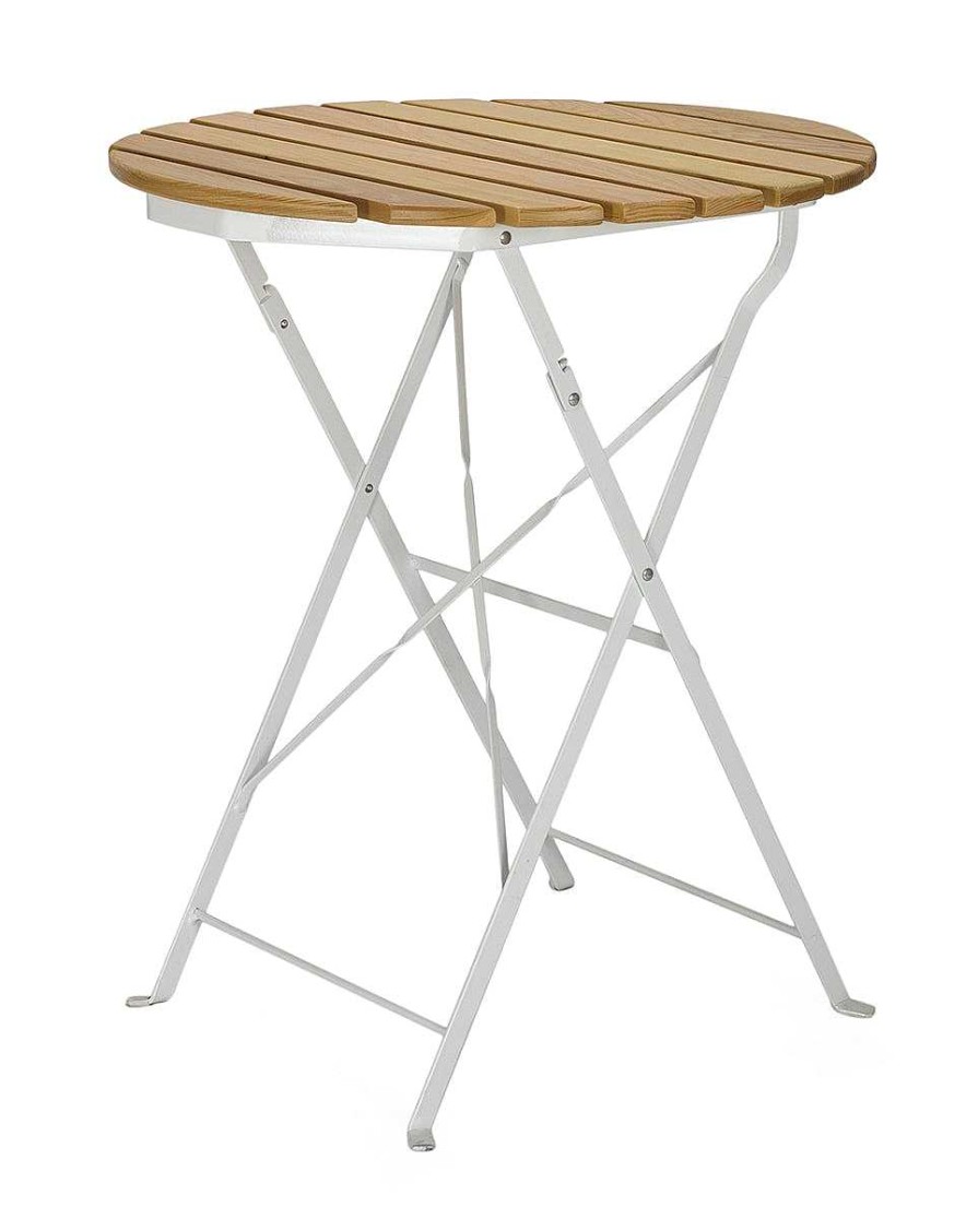 Vintahome Mesa De Jardin E. Bistro Plegable Madera Redonda Mesas Vintage