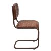 Vintahome Silla De Comedor Vintage Cuero Martell Rombos Sillas De Comedor