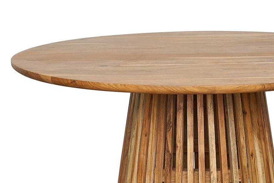 Vintahome Mesa De Comedor Redonda Madera 120 Cm Mesas Vintage