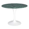 Vintahome Mesa Comedor Tuli Blanca Tapa M Rmol Verde 120Cm Mesas De Bar Y Restaurante