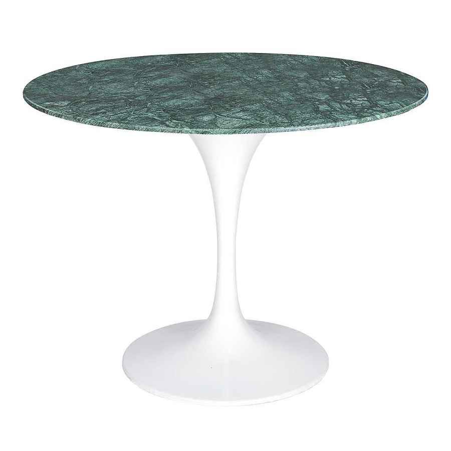 Vintahome Mesa Comedor Tuli Blanca Tapa M Rmol Verde 120Cm Mesas De Bar Y Restaurante