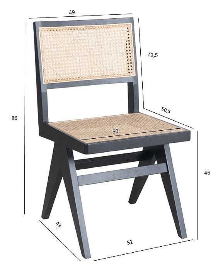 Vintahome Silla De Comedor Rat N Ronald Negro Sin Brazos Sillas De Comedor