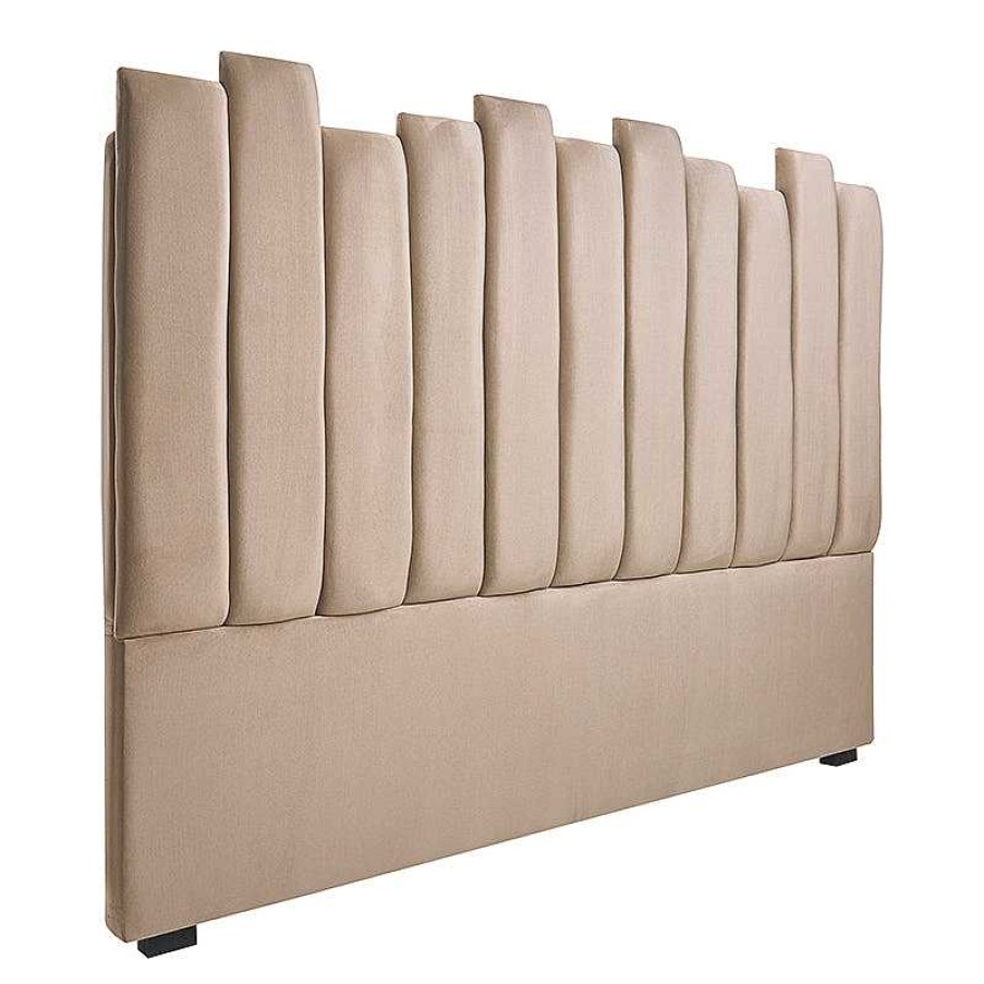 Vintahome Cabecero De Cama 160 Terciopelo Beige Kenya Cabeceros Cama