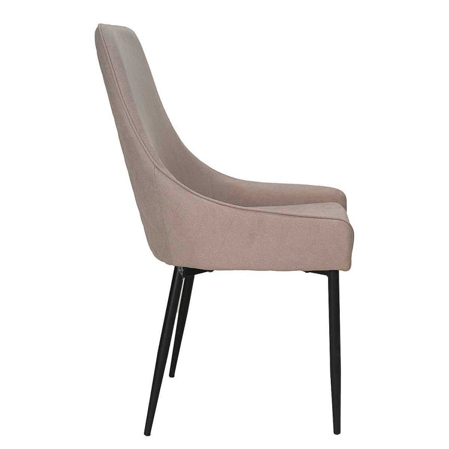 Vintahome Silla De Comedor Metal Negro Tejido Beige Katia Sillas De Comedor