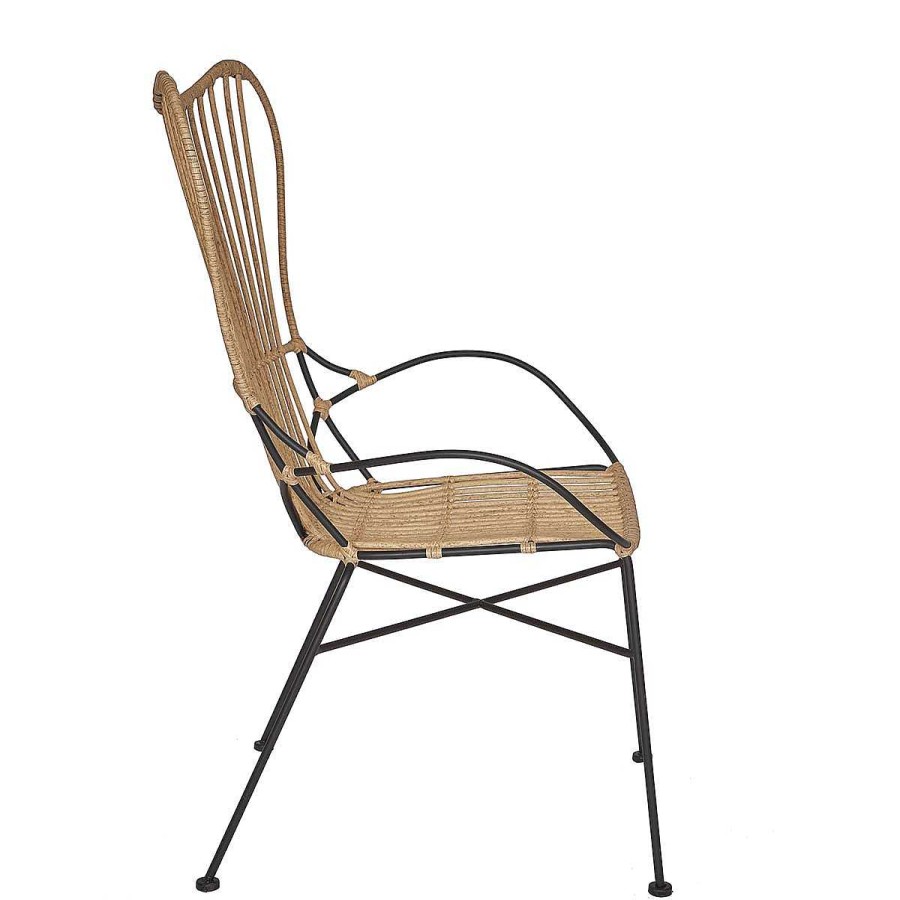 Vintahome Silla De Rattan Con Brazos Sint Tico Butterfly Sillas De Exterior