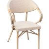 Vintahome Silla Parisina Brazos Bamb Beige Dahlia Sillas De Exterior