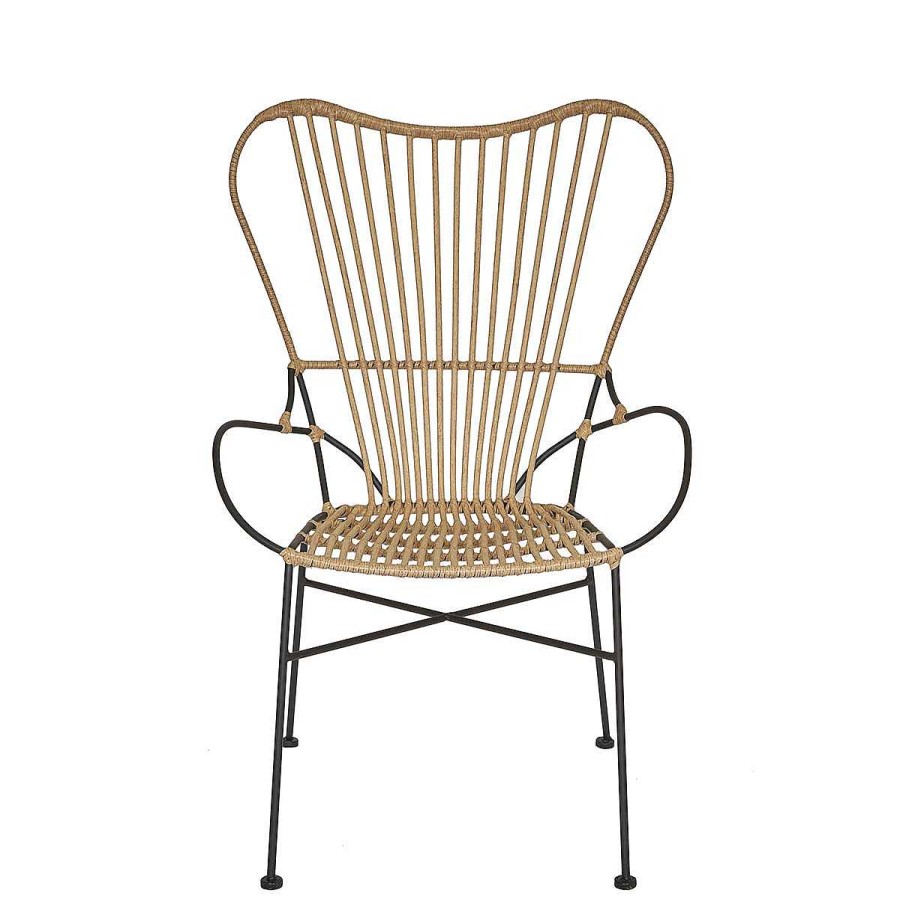 Vintahome Silla De Rattan Con Brazos Sint Tico Butterfly Sillas De Exterior