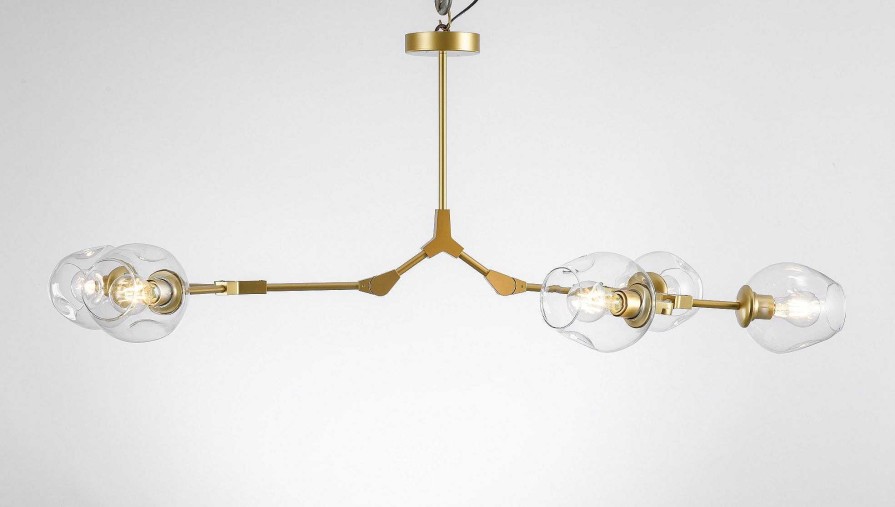 Vintahome L Mpara De Techo 5 Brazos Lacado Oro Chandelier L Mparas De Techo