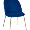 Vintahome Silla Comedor Veza Gold Terciopelo Azul Sillas De Comedor