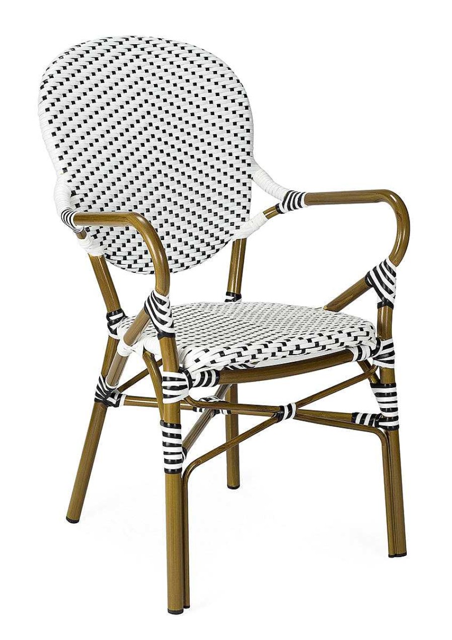 Vintahome Silla De Terraza Bistro Parisina Arzu Blanco Sillas De Exterior