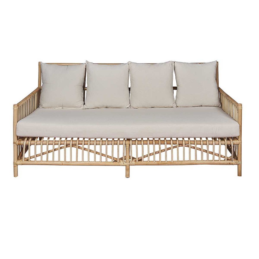 Vintahome Sofa Rattan Natural Con Cojines Markus Sof S N Rdicos