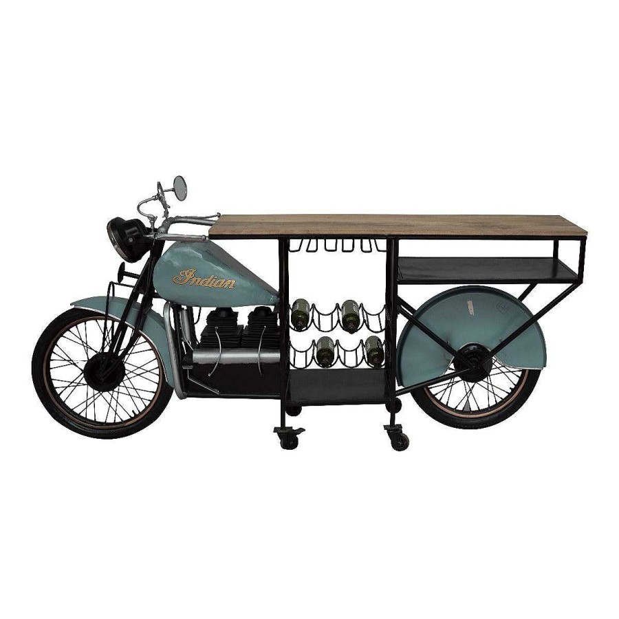 Vintahome Mostrador De Bar Motocicleta Indian Muebles Botelleros