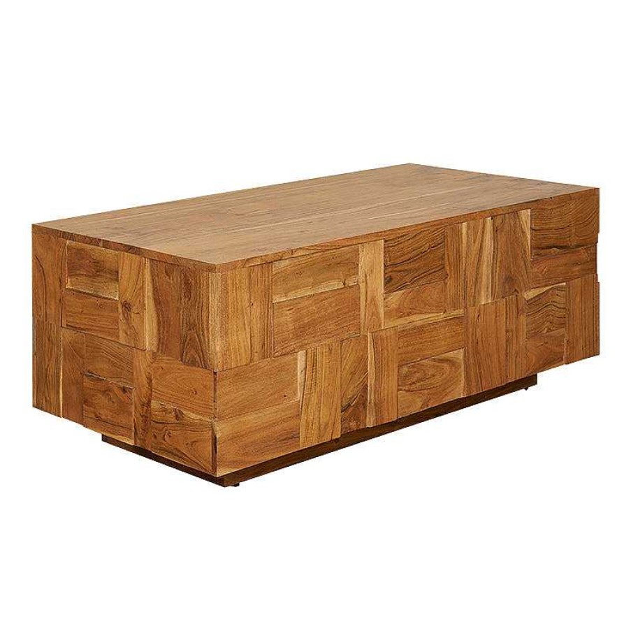 Vintahome Mesa De Centro Rectangular De Madera Tikk Mesas Vintage