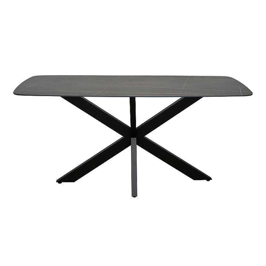 Vintahome Mesa De Comedor Patas Acero 160X80 Cm Yaiza Mesas De Comedor