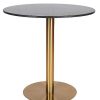 Vintahome Mesa Comedor Base Inox Dorada M Rmol 60-80-90-100 Cm Mesas De Bar Y Restaurante