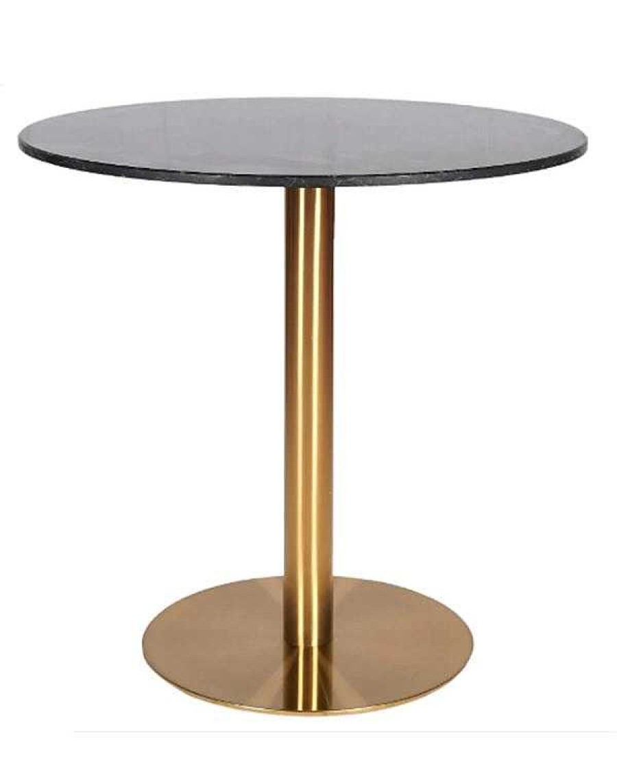 Vintahome Mesa Comedor Base Inox Dorada M Rmol 60-80-90-100 Cm Mesas De Bar Y Restaurante