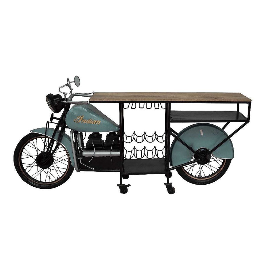 Vintahome Mostrador De Bar Motocicleta Indian Muebles Botelleros