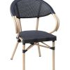 Vintahome Silla Parisina Bistr Textiline Kyoto Negro Sillas De Exterior