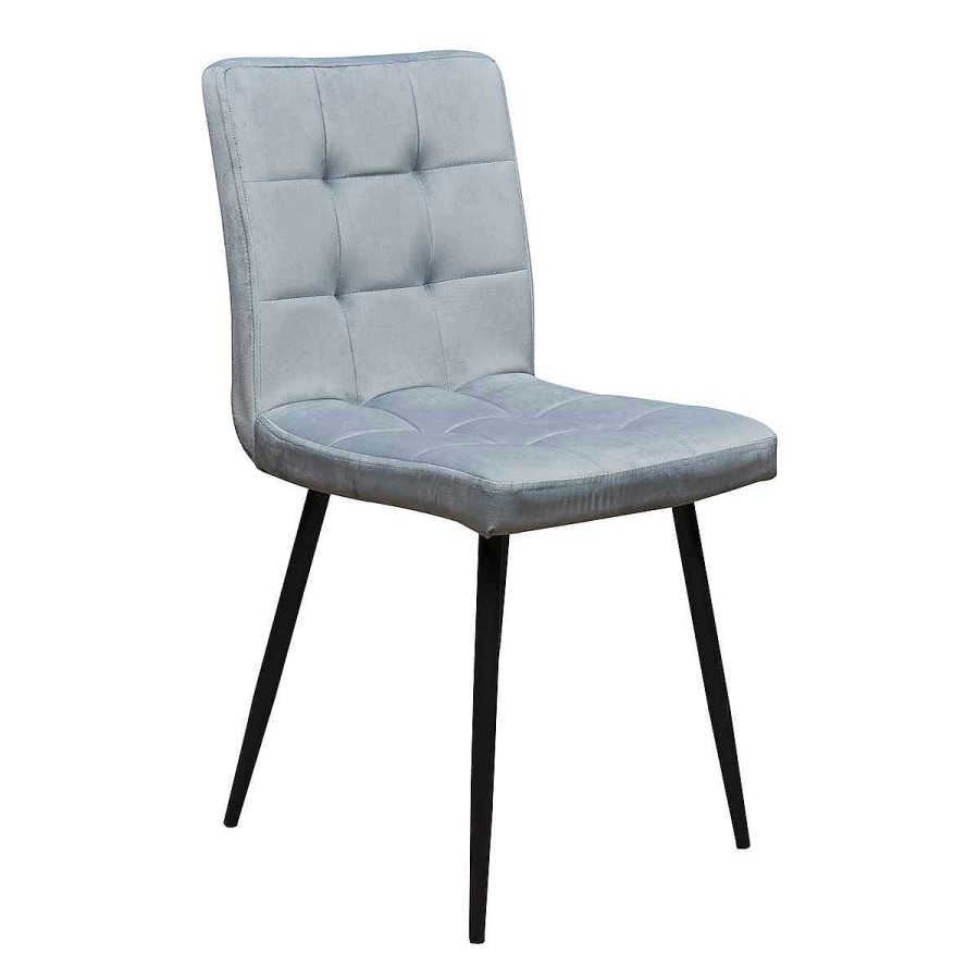 Vintahome Silla Comedor Terciopelo Gris Azulado Mirlo Sillas De Comedor