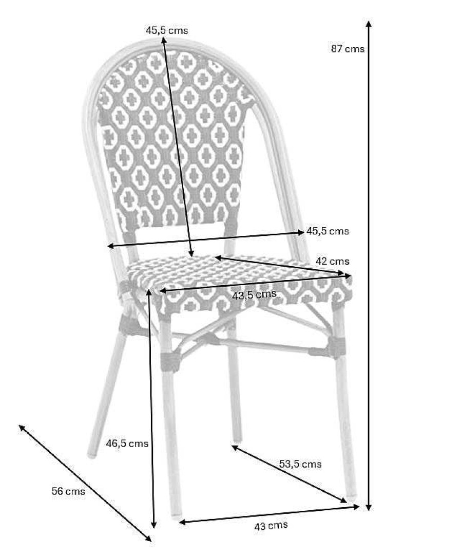 Vintahome Silla Parisina Rat N Sint Tico Lula Sillas De Exterior