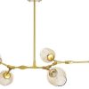 Vintahome L Mpara De Techo 5 Brazos Acero Dorado Y Cristal Oro Chandelier L Mparas Vintage